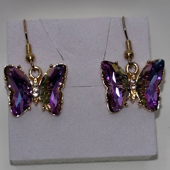 Chic Mystic Topaz Butterfly Earring & Necklace Set - Picture 3 of 6